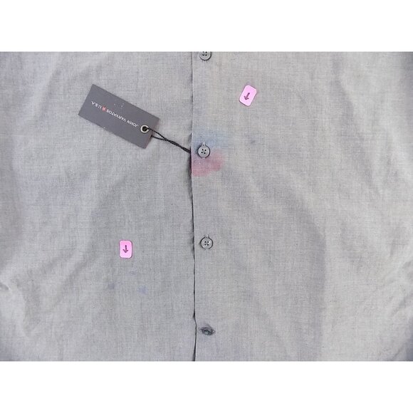 JOHN VARVATOS $245 Gray 15 x 32/33 Slim Fit MEN DRESS SHIRT CASUAL SALE Y30 - Picture 3 of 6